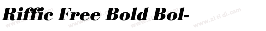 Riffic Free Bold Bol字体转换